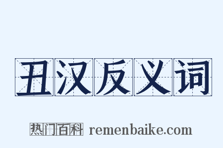 丑汉反义词是什么意思的图片